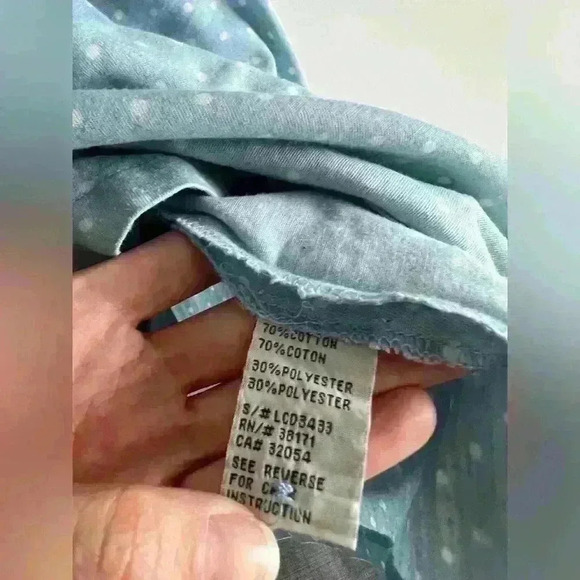 Vintage UO Lucca Couture Retro Blue Polka Dot Cottagecore Midi Dress Small - Picture 6 of 14